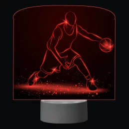 3D Dotyková lampa s diaľkovým ovládaním - BASKETBAL_2