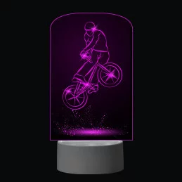 3D Dotyková lampa s diaľkovým ovládaním - BICYKLEBAL