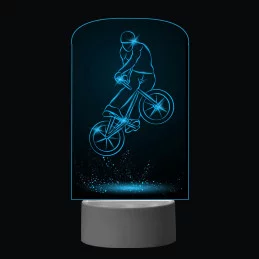 3D Dotyková lampa s diaľkovým ovládaním - BICYKLEBAL