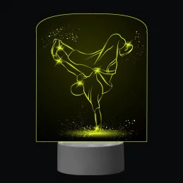 3D Dotyková lampa s diaľkovým ovládaním - BREAKDANCE
