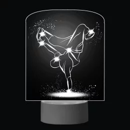 3D Dotyková lampa s diaľkovým ovládaním - BREAKDANCE