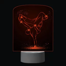 3D Dotyková lampa s diaľkovým ovládaním - BREAKDANCE