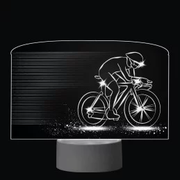 3D Dotyková lampa s diaľkovým ovládaním - CYKLISTA_3