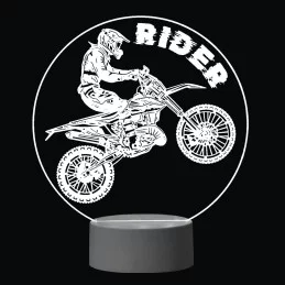 3D Dotyková lampa s diaľkovým ovládaním - MOTORKÁR