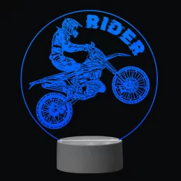 3D Dotyková lampa s diaľkovým ovládaním - MOTORKÁR