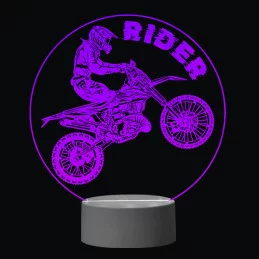 3D Dotyková lampa s diaľkovým ovládaním - MOTORKÁR