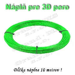 Náplň pre 3D pero, PLA - 1,75 mm - zelená (cena za 10 m)