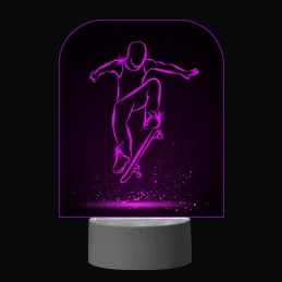 3D Dotyková lampa s diaľkovým ovládaním - SKEJTBORD