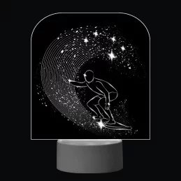 3D Dotyková lampa s diaľkovým ovládaním - SURFING