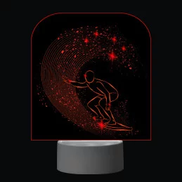 3D Dotyková lampa s diaľkovým ovládaním - SURFING