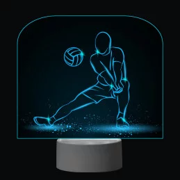 3D Dotyková lampa s diaľkovým ovládaním - VOLEJBAL