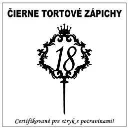 Tortový zápich kombinovaný - rôzne farby