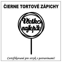 Tortový zápich kombinovaný - rôzne farby