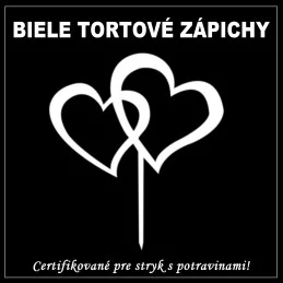 Tortový zápich srdcia - rôzne farby