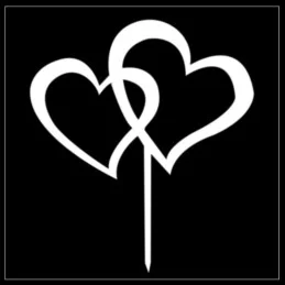 Tortový zápich srdcia - rôzne farby