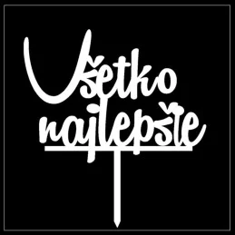 Tortový zápich kombinovaný - rôzne farby