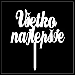 Tortový zápich kombinovaný - rôzne farby