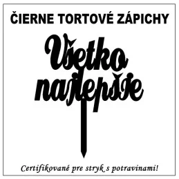 Tortový zápich kombinovaný - rôzne farby