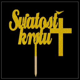 Tortový zápich textový - rôzne perleťové farby