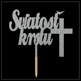 Tortový zápich textový - rôzne perleťové farby