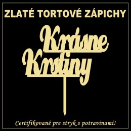 Tortový zápich textový - rôzne farby