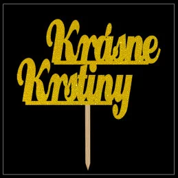 Tortový zápich textový - rôzne perleťové farby