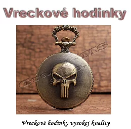 Vreckové hodinky - retro bronzový PUNISHER 3D dizajn