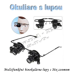 Binokulárne zväčšovacie lupy na opravy s 20x zväčšením