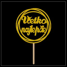 Tortový zápich kombinovaný - rôzne perleťové farby