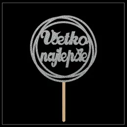 Tortový zápich kombinovaný - rôzne perleťové farby