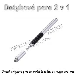 Dotykové pero s tenkým hrotom 2 v 1 - čierne_product