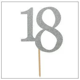 Tortový zápich dvojčíselný - perleťový, rôzne čísla a fonty