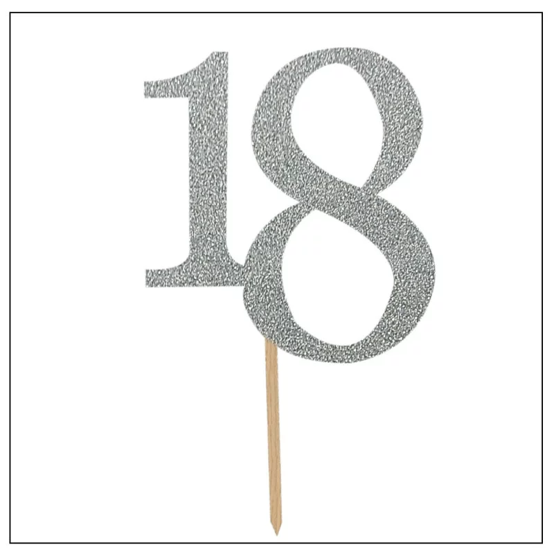 Tortový zápich dvojčíselný - perleťový, rôzne čísla a fonty