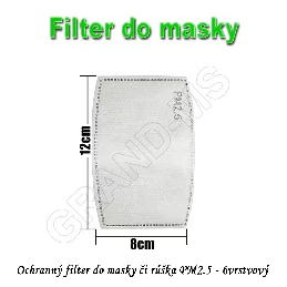Ochranný filter do masky či rúška PM2.5 - 6vrstvový_product