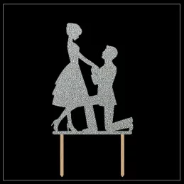 Tortový zápich obrazový - rôzne perleťové farby