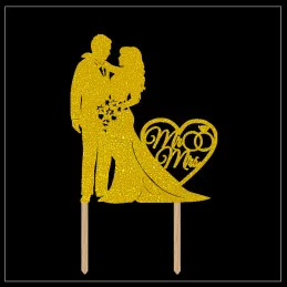 Tortový zápich obrazový - rôzne perleťové farby