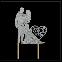 Tortový zápich obrazový - rôzne perleťové farby