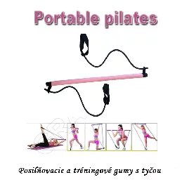 Posilňovacie a tréningové gumy s tyčou na cvičenie  s DVD- PORTABLE PILATES_product_product_product_product