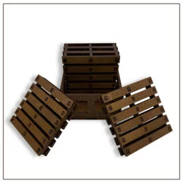 Drevené podložky pod poháre s boxom - vzor C