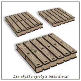 Drevené podložky pod poháre s boxom - vzor C