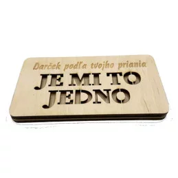 Drevená peňaženka na vloženie bankoviek