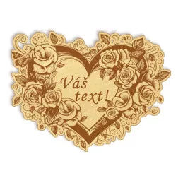 Drevené srdce s vlastným textom
