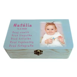 Krabička k narodeniu dieťaťa s potlačou