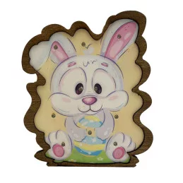 Detská drevená LED lampa -  ZAJKO