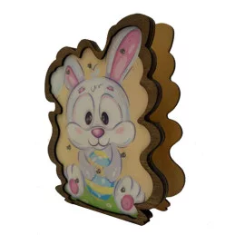 Detská drevená LED lampa -  ZAJKO