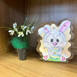 Detská drevená LED lampa -...