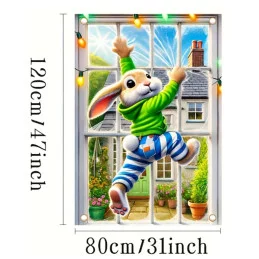 Banner na dvere - PRUHOVANÝ KRÁLIK