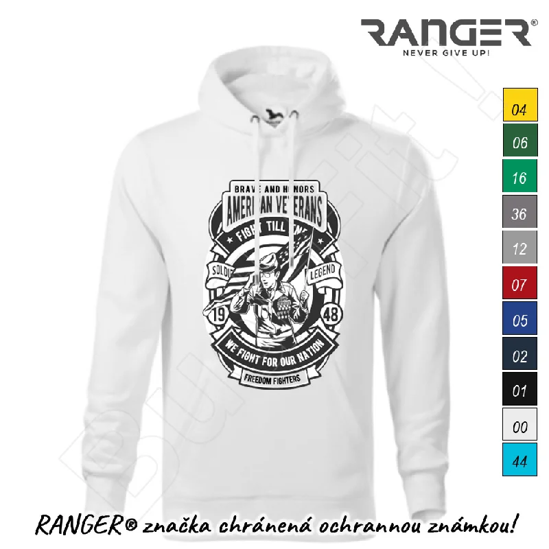 Mikina RANGER®  s kapucňou - AMERICAN VETERAN