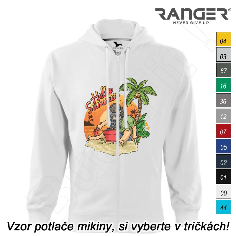 Mikina RANGER® s kapucňou a zipsom - HELLO SUMMER