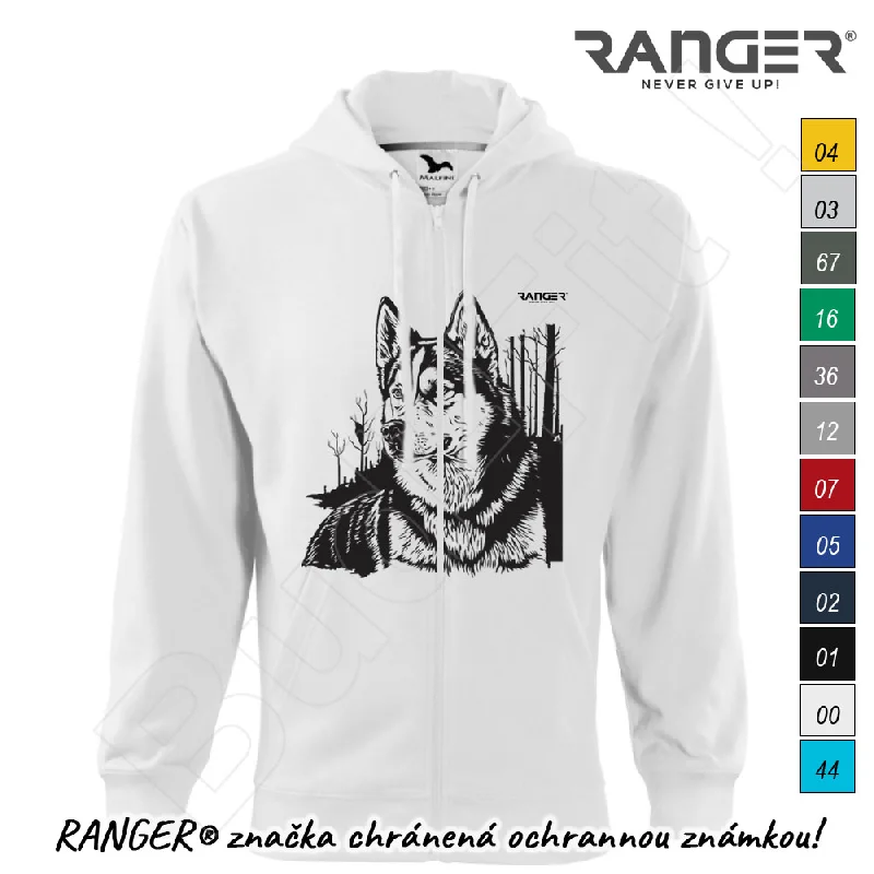 Mikina RANGER® s kapucňou a zipsom - VLK - a